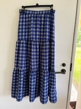 Hawaii’s Finest Palaka tiered midi skirt summer lole